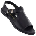 Women's black leather sandals Cambell 19391 Cambell