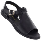 Women's black leather sandals Cambell 19391 Cambell