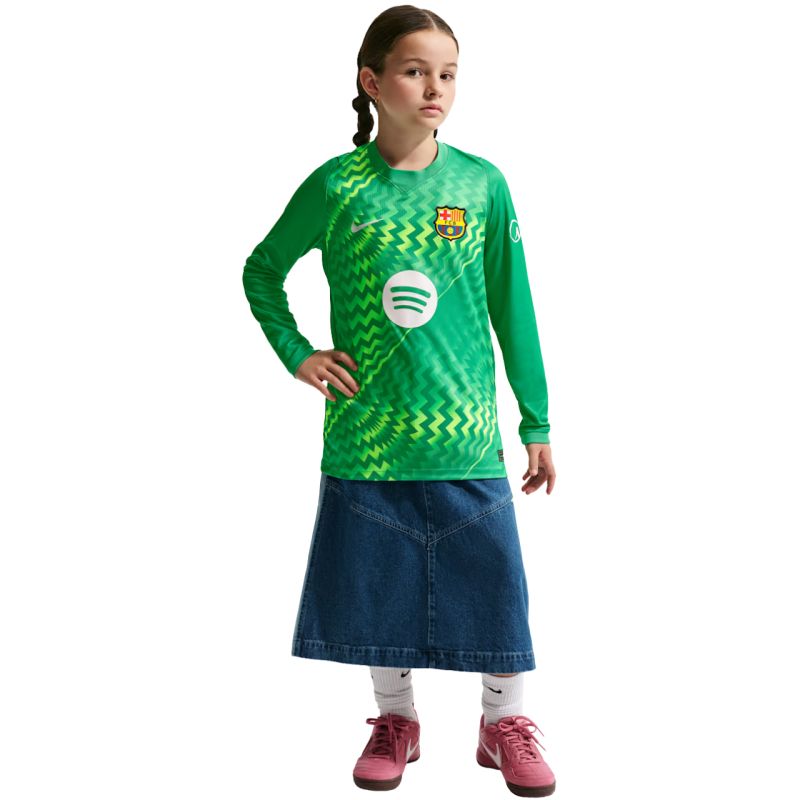 Nike FC Barcelona Stadium Goalkeeper 2026/27 Kids' Jersey Green II3610 324