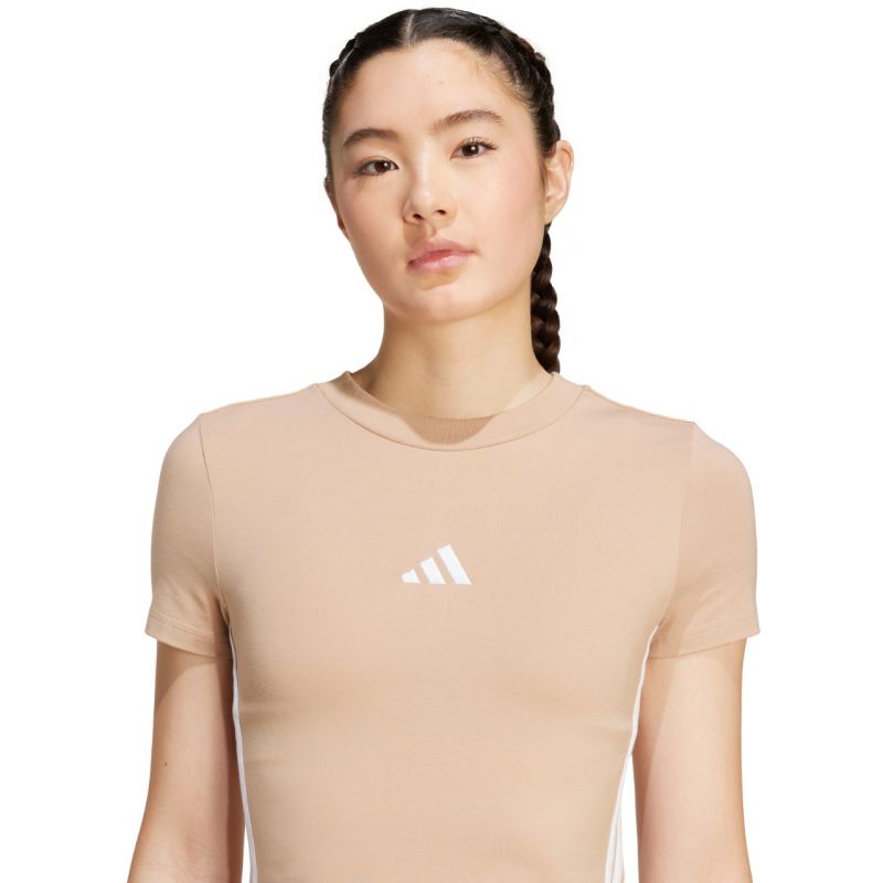 adidas Essentials 3-Stripes Slim Baby W T-shirt JX7588 Clothing/Lifestyle/T-shirts Adidas