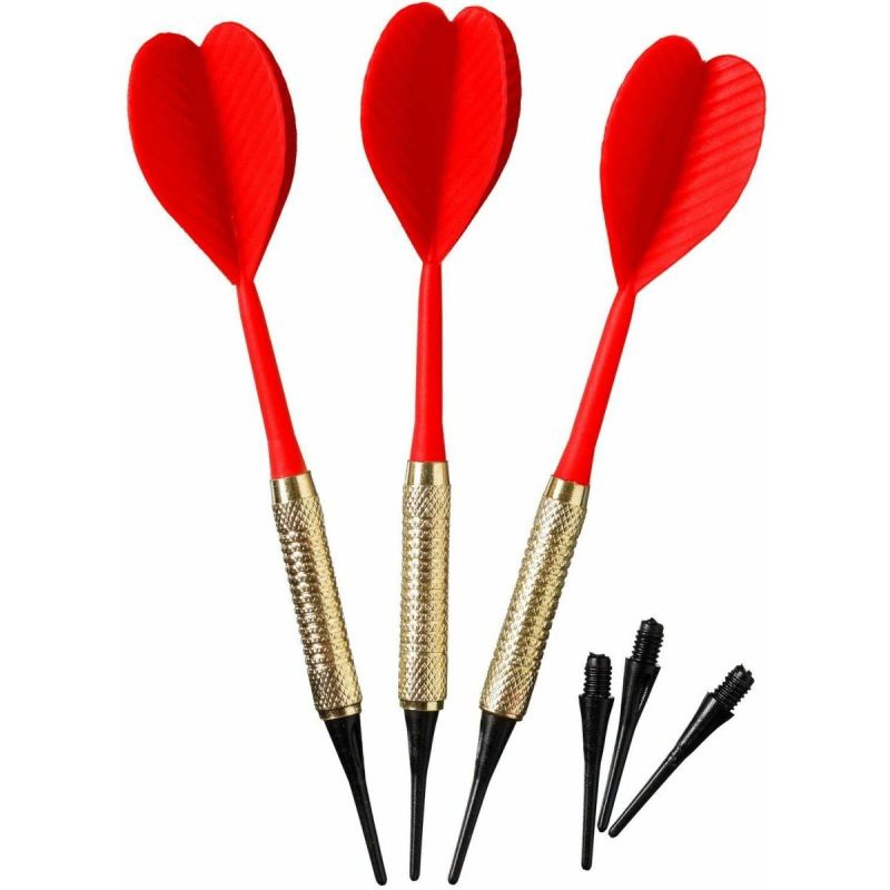 DARTS PLASTIC DARTS 3 PCS SAFE BEST SPORTING - RED Accessories Your Sports Performance