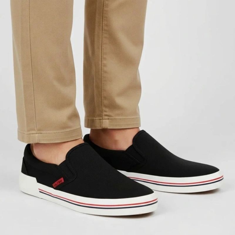Men's slip-on sneakers, black, Filippo MTN7792 Filippo