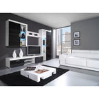 SAMBA hanging display cabinet (Unit 4) white/black gloss Bufety i witryny/Bufety i witryny na drewnianej podstawie Your Sports Performance