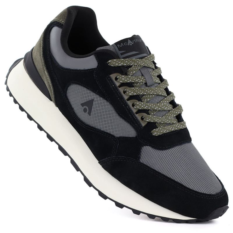 Men's black leather sports shoes Mcrthur MA254 McArthur