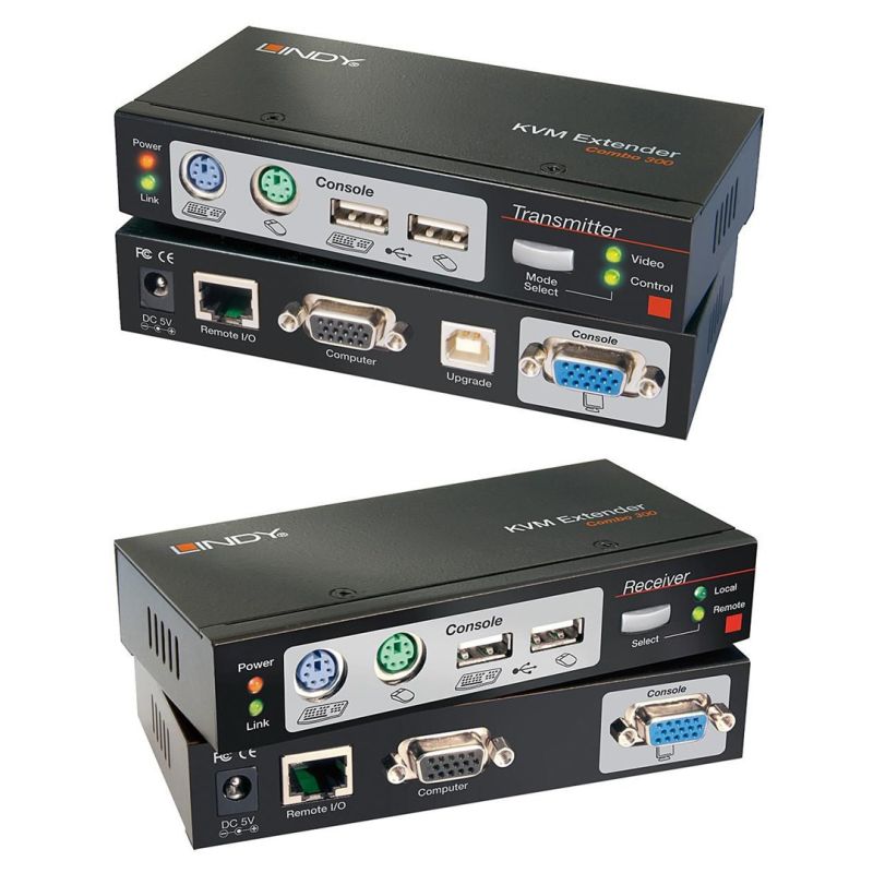 Lindy Cat.5 KVM Extender Combo 300, PS/2, USB and VGA Kable i adaptery/Adaptery, przejściówki Your Sports Performance