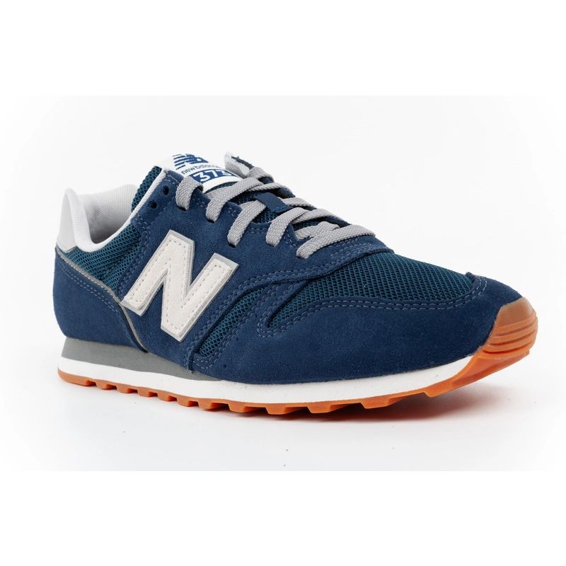 New Balance 373 men’s sports shoes, navy leather sneakers