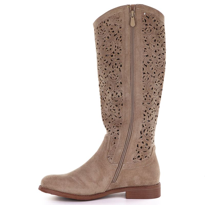 Women's openwork beige boots S.Barski HY61-8023 To be categorized Your Sports Performance