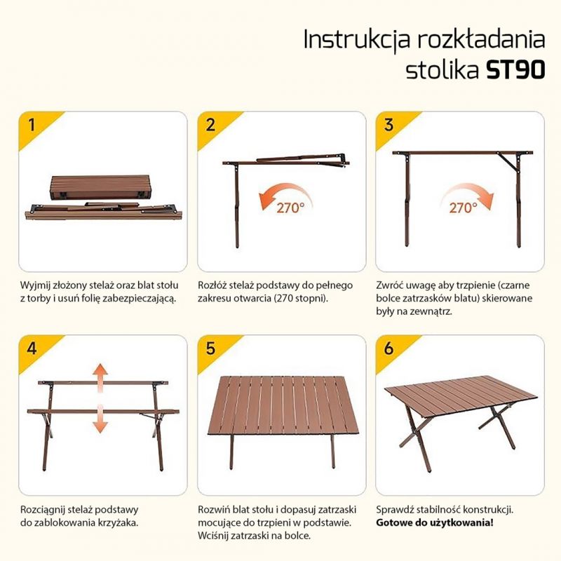 PROMIS TOURIST TABLE, FOLDABLE, ROLLABLE ST90 Import z Action/Kemping/Stoliki Your Sports Performance