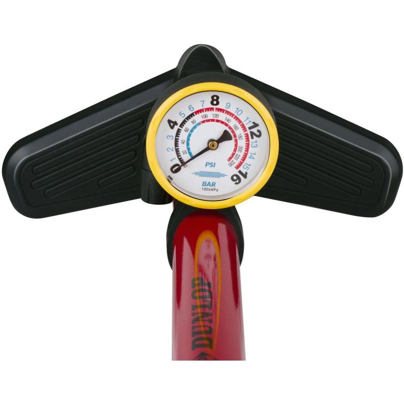 DUNLOP WORKSHOP BICYCLE PUMP 230 PSI (16 Bar) WITH MANOMETER RED Sport/Rowery/Akcesoria Rowerowe/Pompki Your Sports Performance