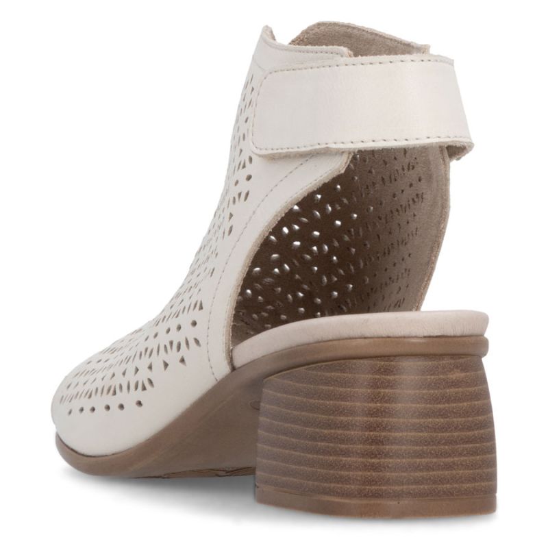 Women's beige leather closed sandals Remonte Rieker R8777-60 Rieker