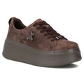 Women's brown leather platform shoes Filippo 6246