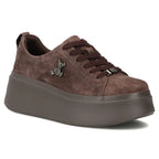 Women's brown leather platform shoes Filippo 6246