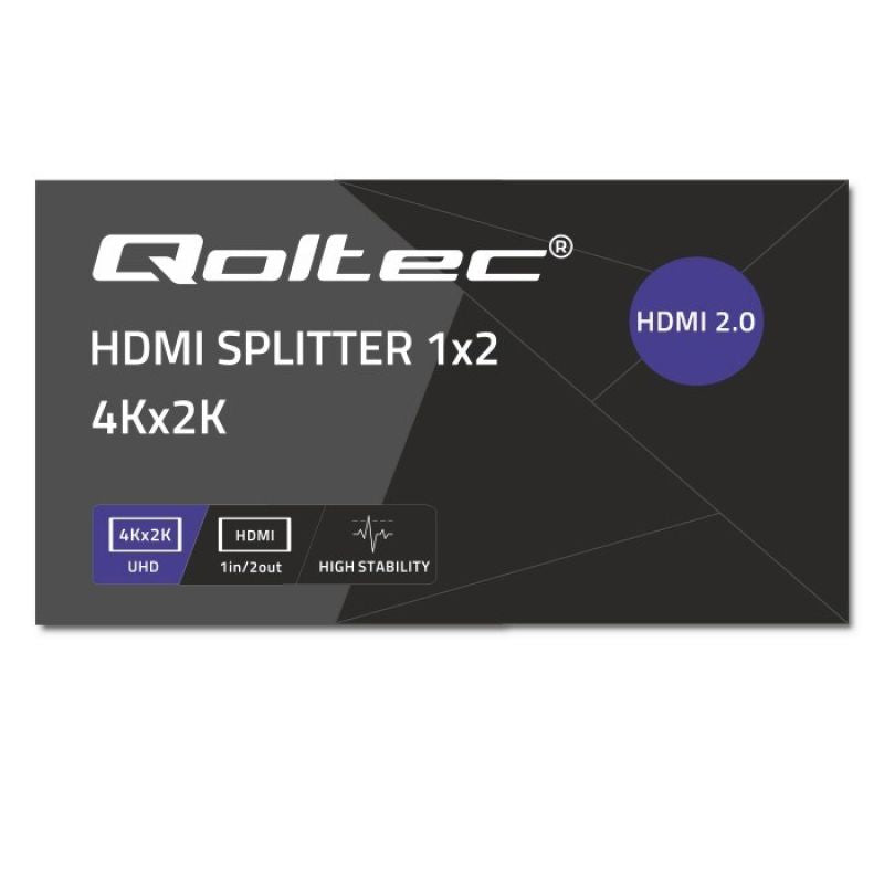 QOLTEC SPLITTER 2XHDMI 4KX2K | 6GB/S | 60HZ Kable i adaptery/Adaptery, przejściówki Your Sports Performance