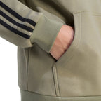 Men's adidas Essentials 3-Stripes French Terry Hoodie Olive KY4204