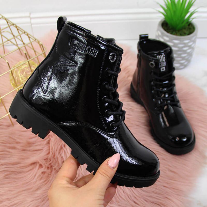 Girls' boots black Big Star Jr II374045 Footwear/Outdoor Your Sports Performance