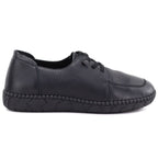 Jezzi JH01-1 comfortable black women's leather shoes
