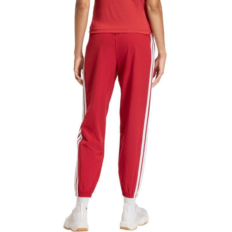 adidas Train Essentials 3-Stripes Woven Women's Pants Red KF8554