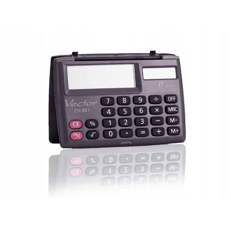 Vector KAV CH-861 Pocket Calculator, 8-digit, 87x58mm, black In preparation Your Sports Performance