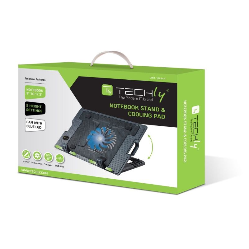 TECHLY LAPTOP FAN COOLING PAD Chłodzenie/Podstawki pod notebooki Your Sports Performance