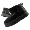 Lee Cooper women's winter snow boots, fashionable fur lined ankle boots, black Lee Cooper