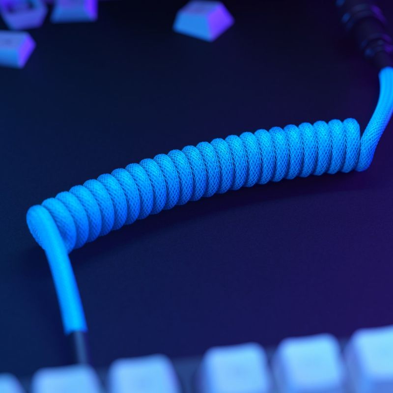 Glorious Gaming GLO-KB-ACC-CBL-COIL-EBLU Keyboard/Mouse Cable Light Blue 1.4m Kable i adaptery/Kable USB Your Sports Performance
