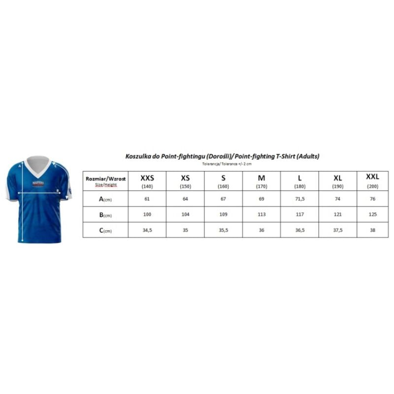 MASTERS point-fighting t-shirt (WAKO APPROVED) In preparation Your Sports Performance