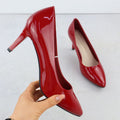 Women's patent leather pumps, red, Sergio Leone 1336 Footwear Your Sports Performance
