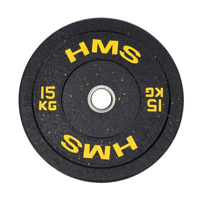 Olympic plate HMS YELLOW BUMPER 15 kg HTBR15 Accessories/Training equipment Your Sports Performance