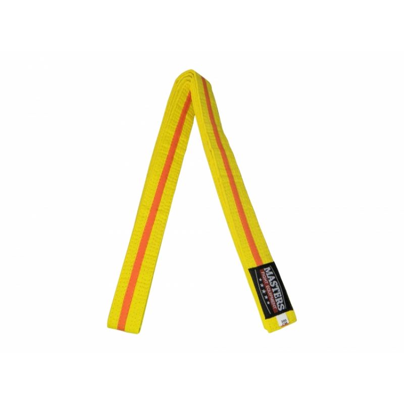 MASTERS kimono belt yellow with orange trim 06224-280040704 Accessories/Martial arts equipment Your Sports Performance