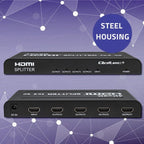 QOLTEC SPLITTER 4XHDMI 4KX2K | 3.4GB/S Kable i adaptery/Adaptery, przejściówki Your Sports Performance