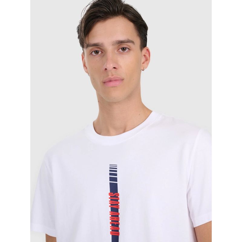 Men's regular printed T-shirt 4F 4FRAW25TTSHM3225-10S *Kategoria tymczasowa Your Sports Performance