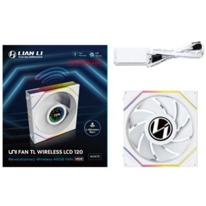 120mm ARGB TL Wireless LCD Fan White Chłodzenie/Chłodzenie - wentylatory Your Sports Performance