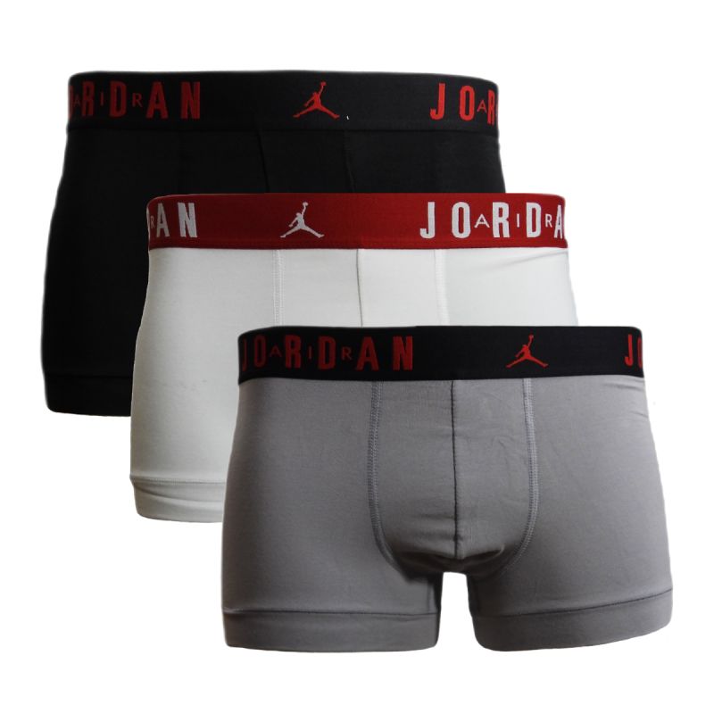 Air Jordan Flight Cotton Core Boxer 3-pack Grey/Black/White men's boxer shorts - JM0693-F66 Odzież/Odzież koszykarska/Bielizna koszykarska Your Sports Performance