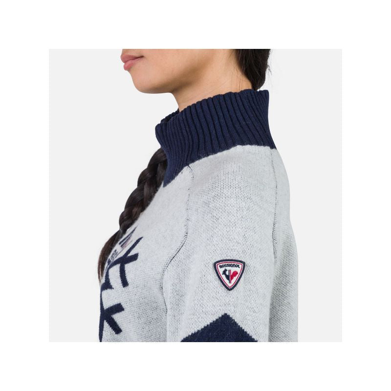 Rossignol W Cieloalto Tn Navy Blue Sweater Rossignol