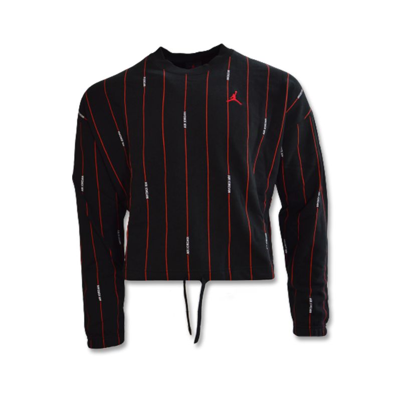 Air Jordan Essential Fleece Top Wmns Black/Varsity Red sweatshirt - DJ2623-010 AIR Jordan