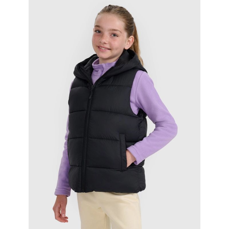 Children's down vest with synthetic filling 4F 4FJRAW25TVJAU331-20S *Kategoria tymczasowa Your Sports Performance
