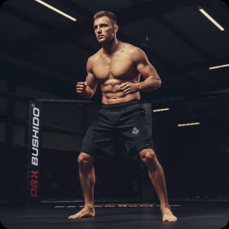 DBX Bushido Black MMA Shorts with Leggings ODZIEŻ - Szorty treningowe Your Sports Performance