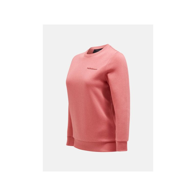 Peak Performance W Original Small Logo Crew Pink Sweatshirt Clothing Your Sports Performance