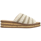 Women's beige wedge sandals Rieker 629X8-60 Rieker