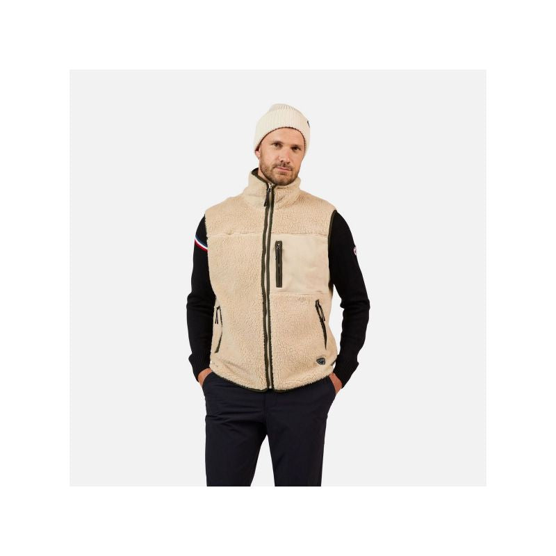 ROSSIGNOL Men's All Track Sherpa Vest Gray