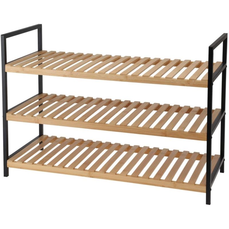 SHELF SHELF FOR SHOES 3 LEVELS BAMBOO EXCELLENT HOUSEWARE Footwear Your Sports Performance