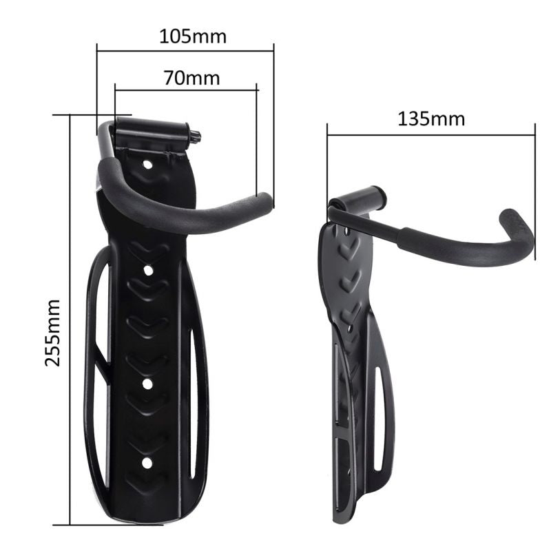 MACLEAN VERTICAL BICYCLE WALL MOUNT, STEEL, MAX LOAD 30KG MC-432 Import z Action/Rowery i akcesoria/Uchwyty Your Sports Performance