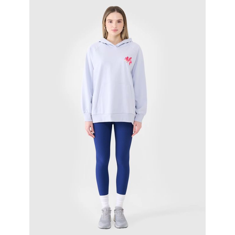 Women's oversize sweatshirt with hood, unzipped, 4F 4FWSS25TSWSF1578-34S *Kategoria tymczasowa Your Sports Performance