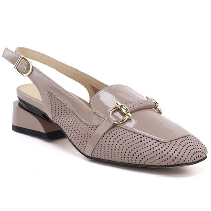 Women's patent leather sandals in beige Artiker 56C1996 Artiker