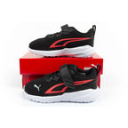 Puma Kids' All-Day Sports Sneakers with Hook-and-Loop Fastener, Black and Comfortable
