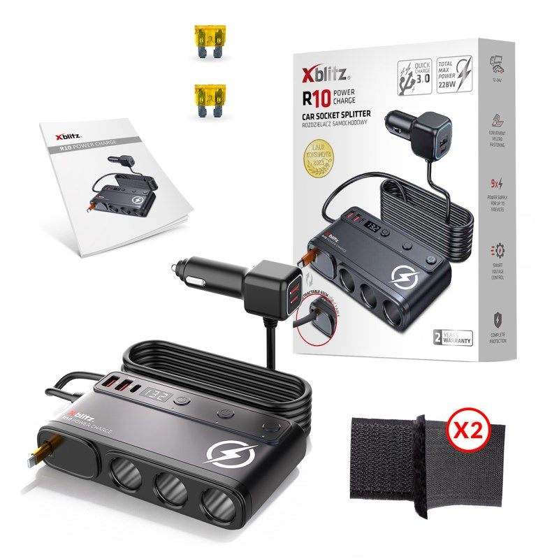 XBLITZ CAR SPLITTER R10 Elektronika i akcesoria/Akcesoria do zapalniczki samochodowej Your Sports Performance