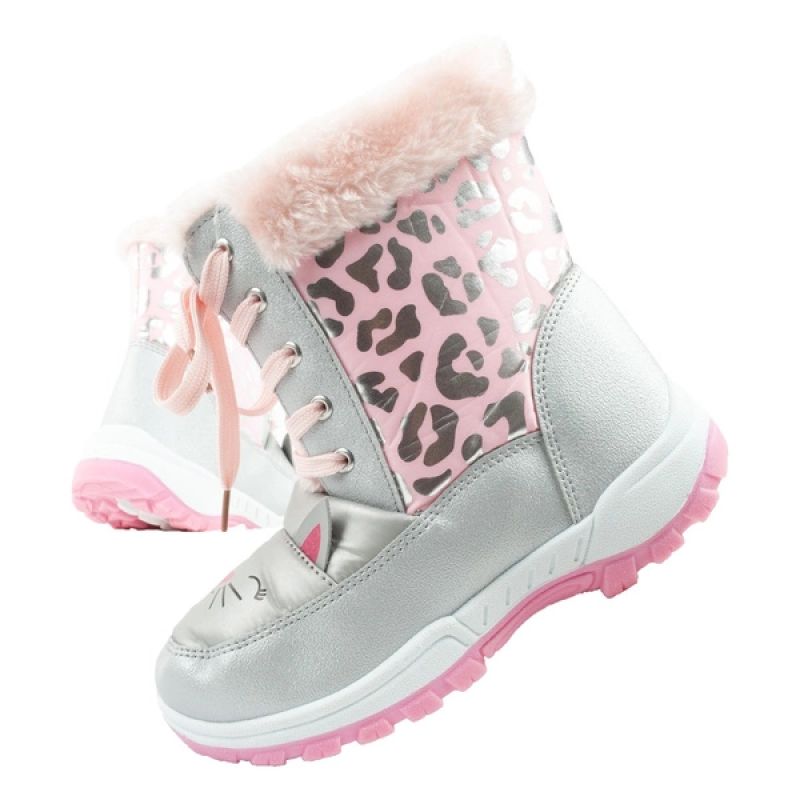 Leomil winter boots children's snow boots kitten fur warm for girls Leomil