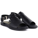 Women's black leather sandals Cambell 19391 Cambell