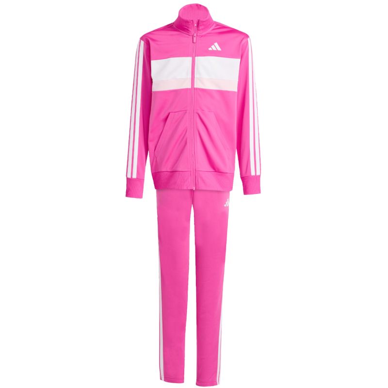 adidas Seasonal Essentials Tiberio 3-Stripes Tricot Kids’ Tracksuit Pink KS5519