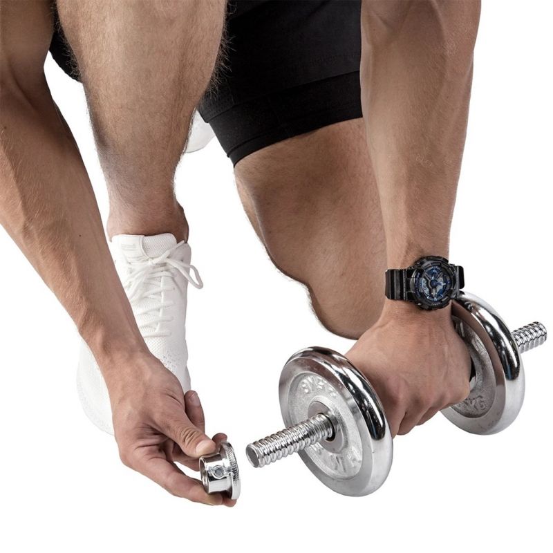 Dumbbells in a case HMS STC21 2 x 10 kg chrome In preparation Your Sports Performance